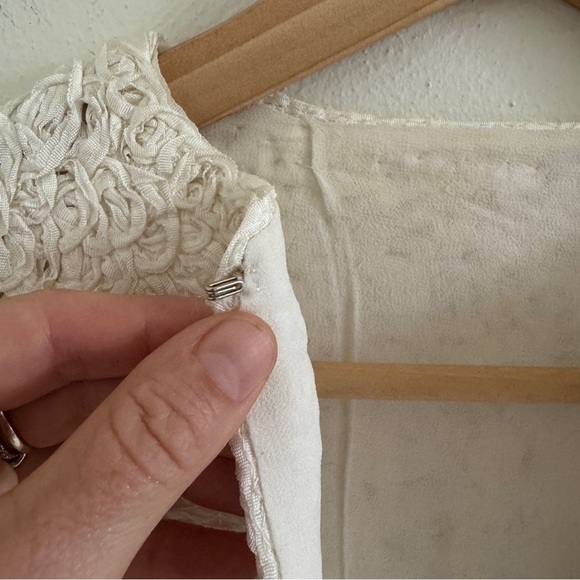 Vintage White Cream Ribbon Soutache Jacket - Picture 9 of 13